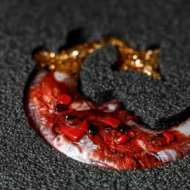 Set of Christmas tree toys "Festive" from the Rozhdestvenskaya collection, red, 3 pcs